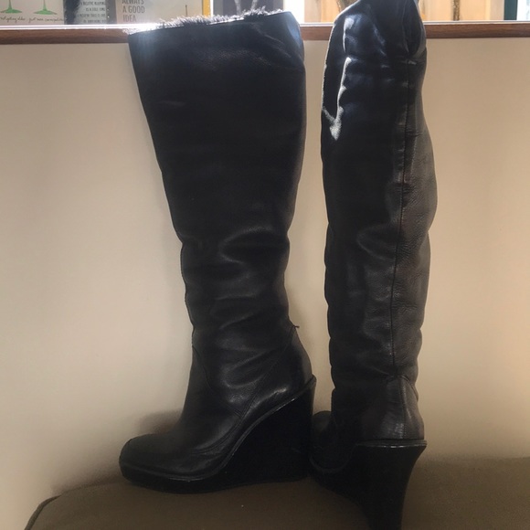 Michael Kors Shearling Wedge Boots - Picture 4 of 4